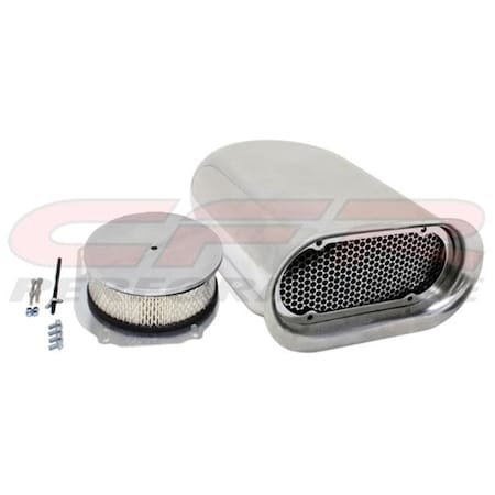 Cfr Performance CFR HZ-8002-PBK Single 4 Barrel Scoop, Hilborn Style, Smooth - Black HZ-8002-POL